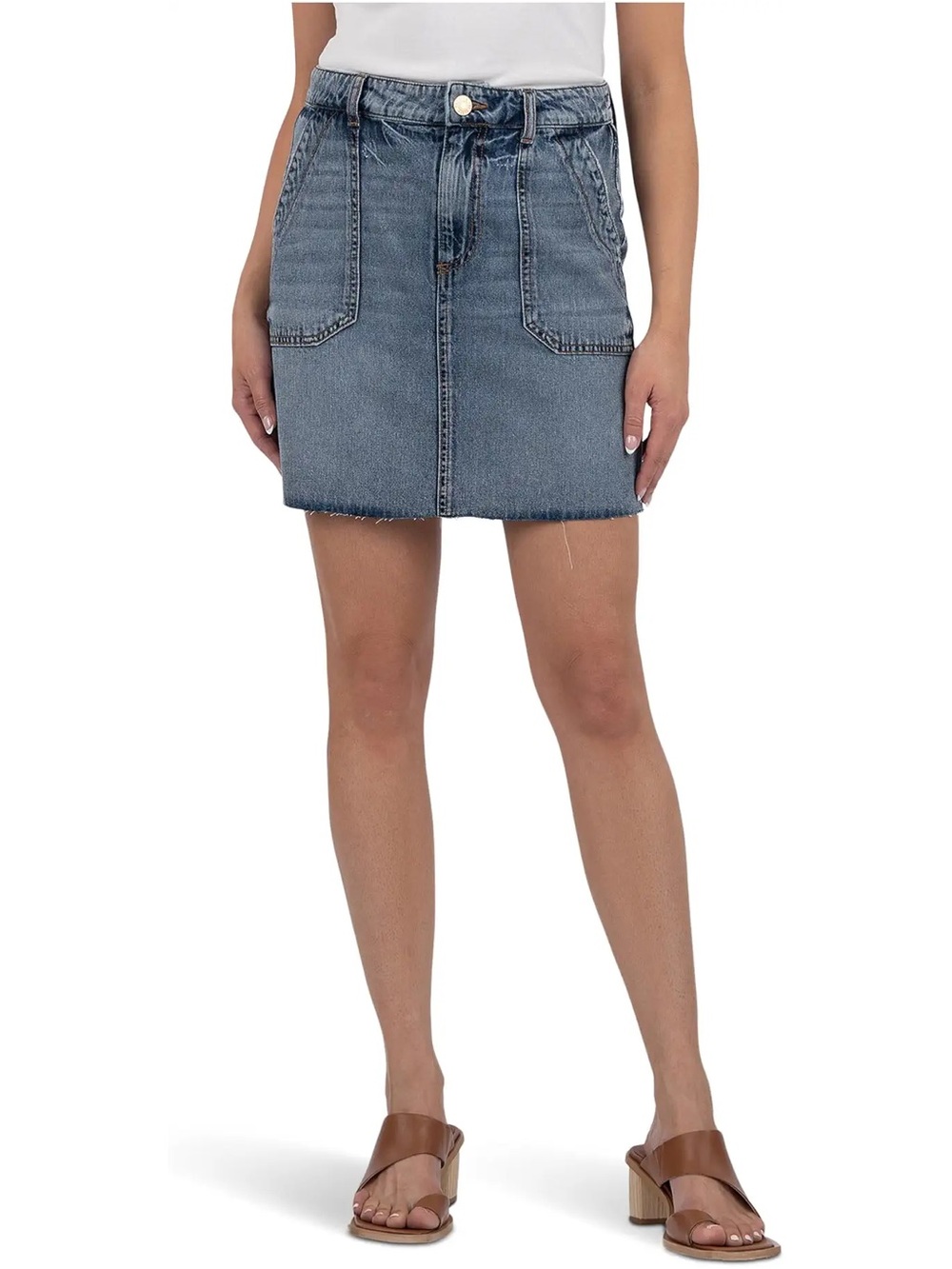 Kut from Kloth Ultra Soft Blue Denim Skirt
